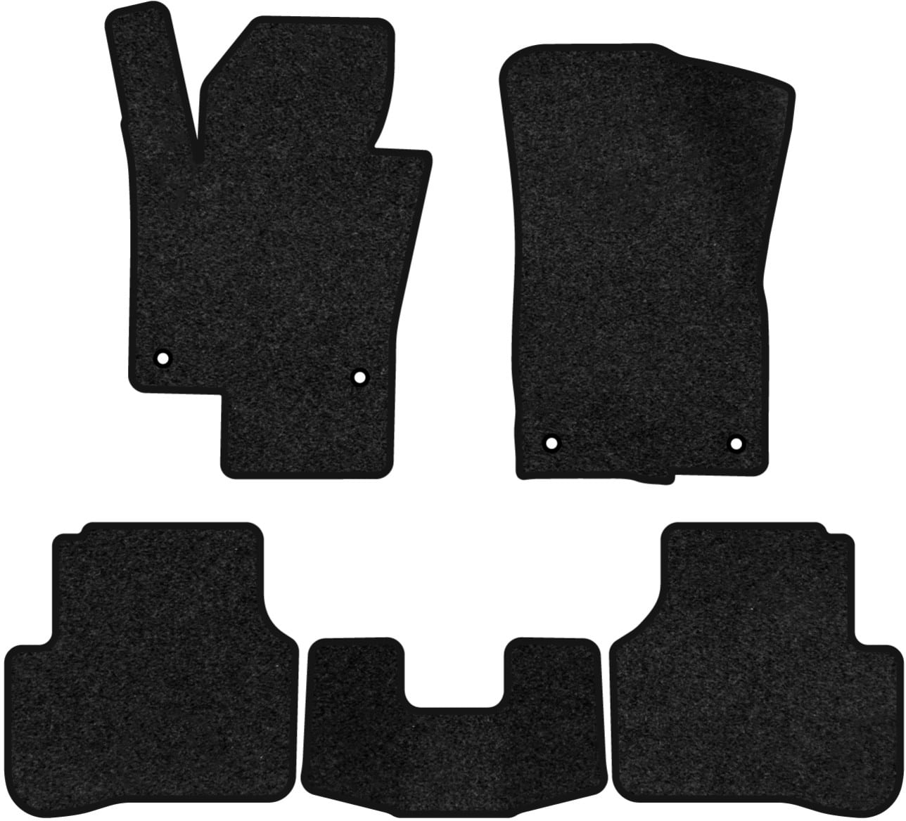 Коврики ворсовые в салон авто EVAtech Premium для Volkswagen Passat (B6) (without armrest) 2005-2010 6 поколение Sedan EU черный кант (VW33532CT5AV4VPB)