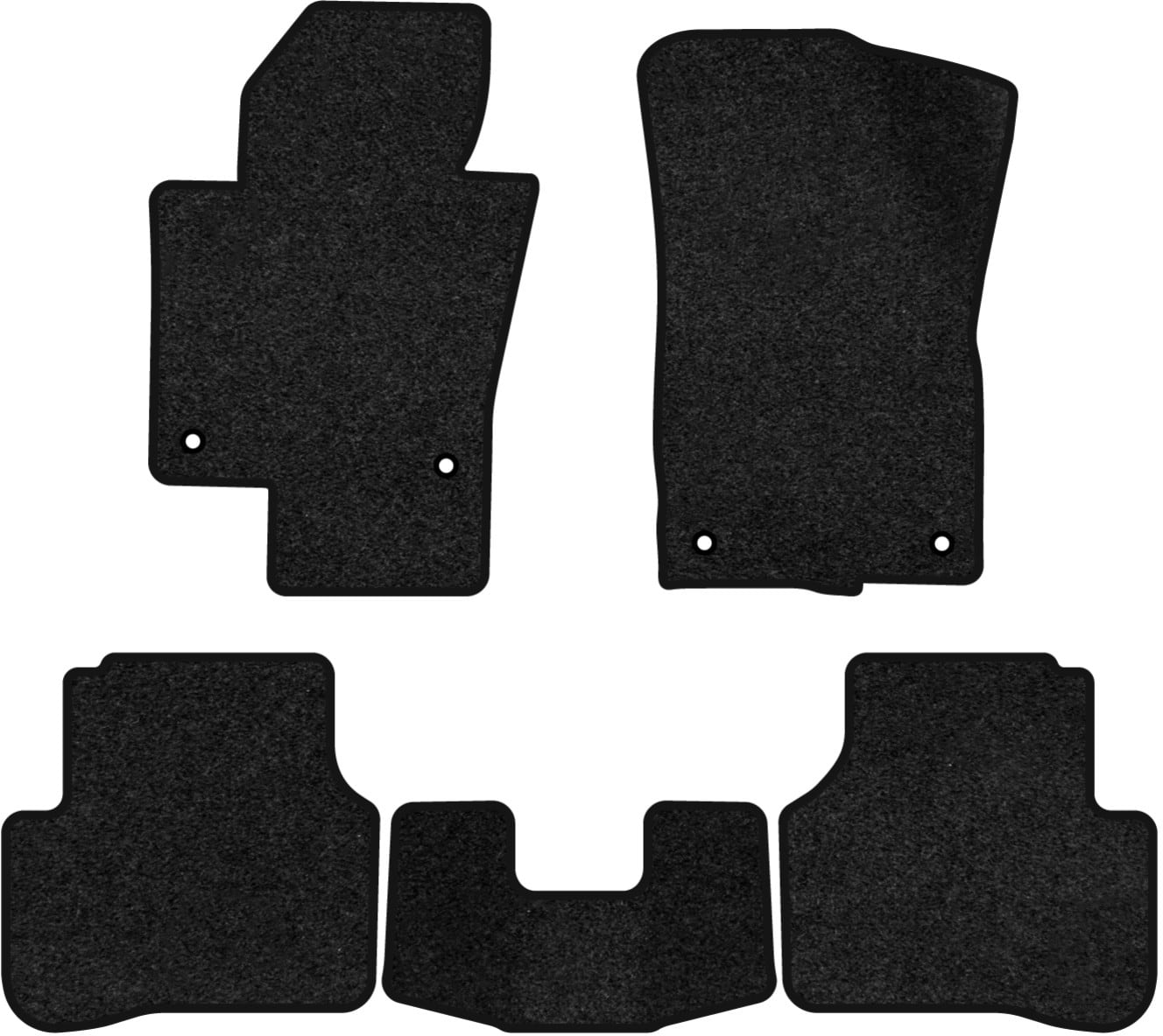 Коврики ворсовые в салон авто EVAtech Premium для Volkswagen Passat (B6) (without armrest) 2005-2010 6 поколение Sedan EU черный кант (VW33532CW5AV4VPB)