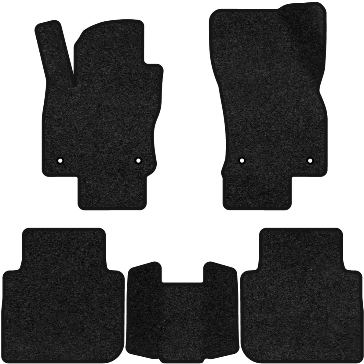 Коврики ворсовые в салон авто EVAtech Premium для Volkswagen Tiguan (Mk 2) Restyling 2020-2023 2 поколение SUV USA черный кант (VW33929CH5AV4VPB)