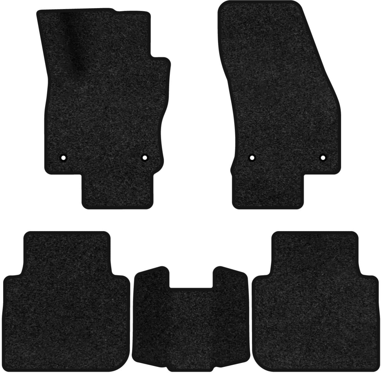 Коврики ворсовые в салон авто EVAtech Premium для Volkswagen Tiguan (Mk 2) Restyling 2020-2023 2 поколение SUV USA черный кант (VW33929CK5AV4VPB)