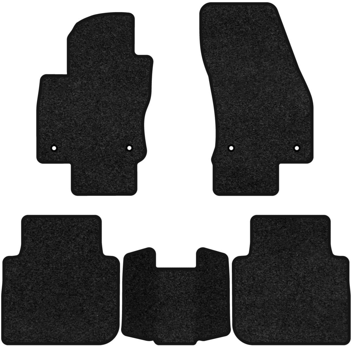 Коврики ворсовые в салон авто EVAtech Premium для Volkswagen Tiguan (Mk 2) Restyling 2020-2023 2 поколение SUV USA черный кант (VW33929CM5AV4VPB)