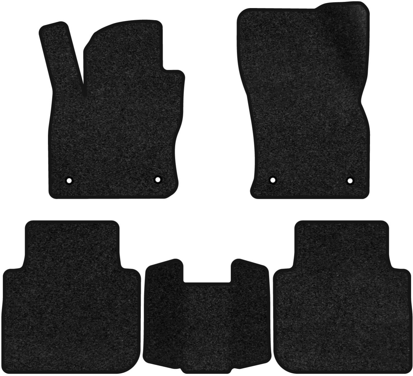 Коврики ворсовые в салон авто EVAtech Premium для Volkswagen Tiguan (Mk 2) Restyling 2020-2023 2 поколение SUV USA черный кант (VW33929CN5AV4VPB)