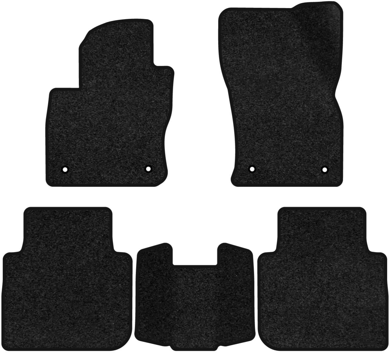 Килимки ворсові в салон авто EVAtech Premium для Volkswagen Tiguan (Mk 2) Restyling 2020-2023 2 покоління SUV USA чорний кант (VW33929CP5AV4VPB)