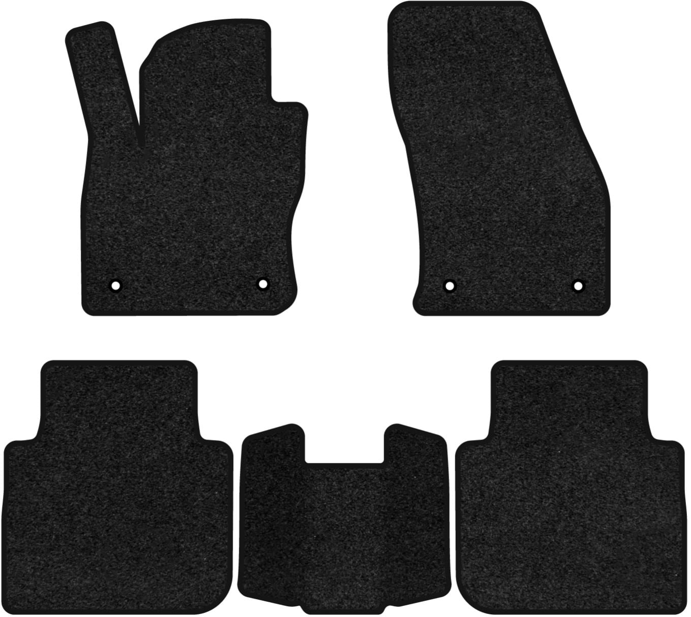 Коврики ворсовые в салон авто EVAtech Premium для Volkswagen Tiguan (Mk 2) Restyling 2020-2023 2 поколение SUV USA черный кант (VW33929CR5AV4VPB)