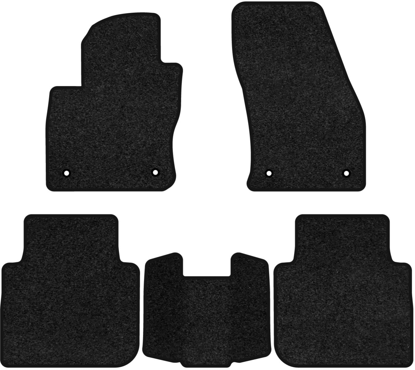 Коврики ворсовые в салон авто EVAtech Premium для Volkswagen Tiguan (Mk 2) Restyling 2020-2023 2 поколение SUV USA черный кант (VW33929CS5AV4VPB)