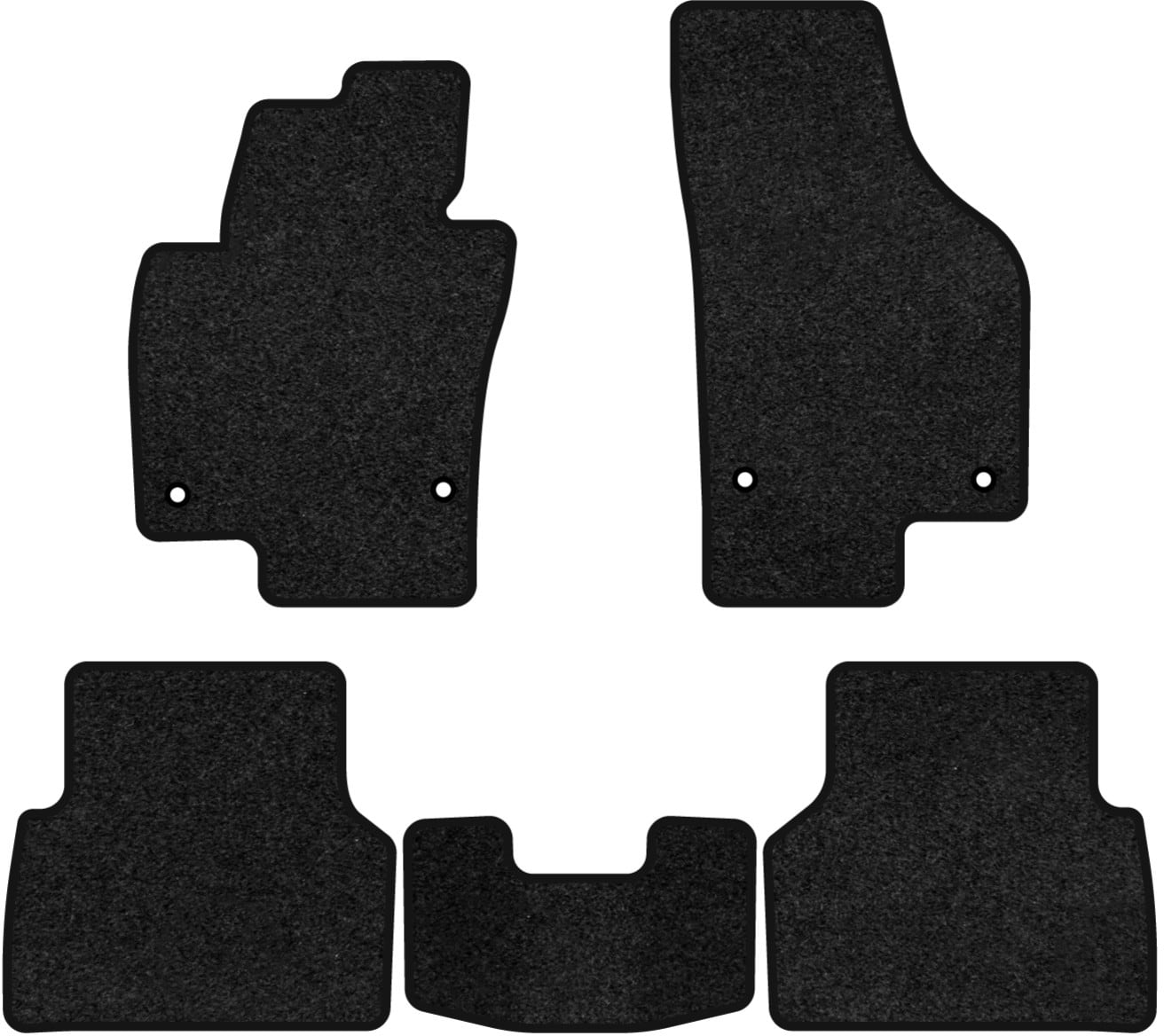 Коврики ворсовые в салон авто EVAtech Premium для Volkswagen Tiguan (NF) MT 2007-2018 1 поколение SUV USA черный кант (VW33942CM5AV4VPB)