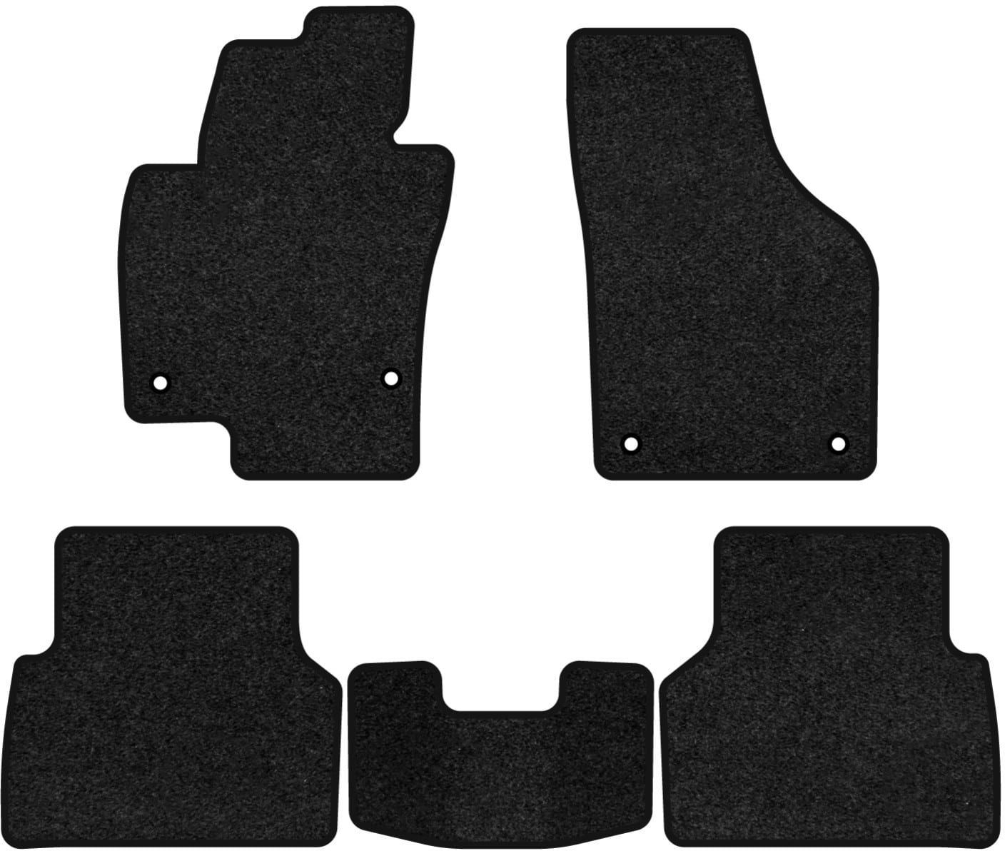 Коврики ворсовые в салон авто EVAtech Premium для Volkswagen Tiguan (NF) MT 2007-2018 1 поколение SUV USA черный кант (VW33942CZ5AV4VPB)