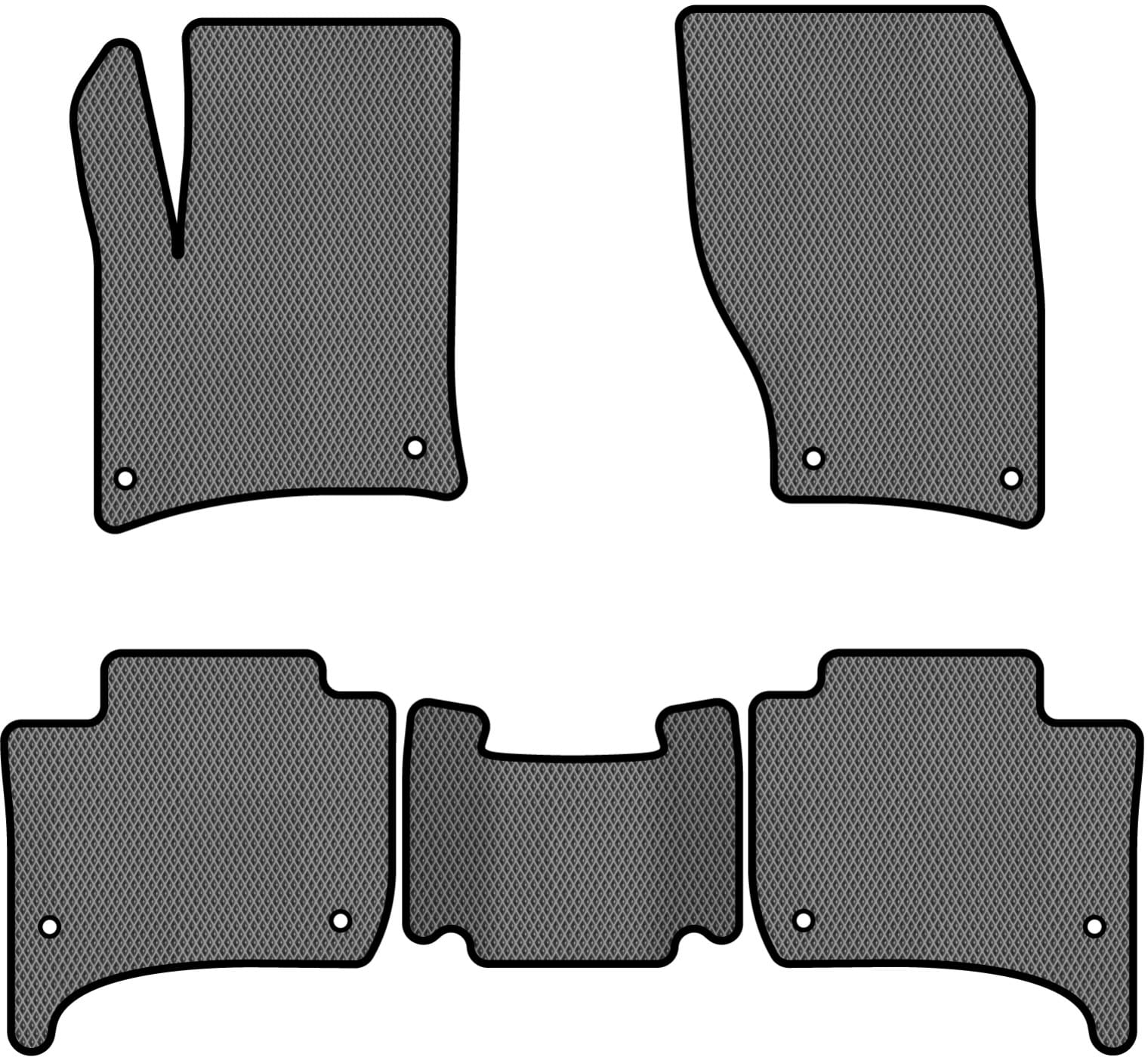 EVA коврики в салон авто EVAtech для Touareg (7P) (2-zone climate control) Volkswagen 2010-2014 2 поколение SUV EU VW3402C5AV8RGB