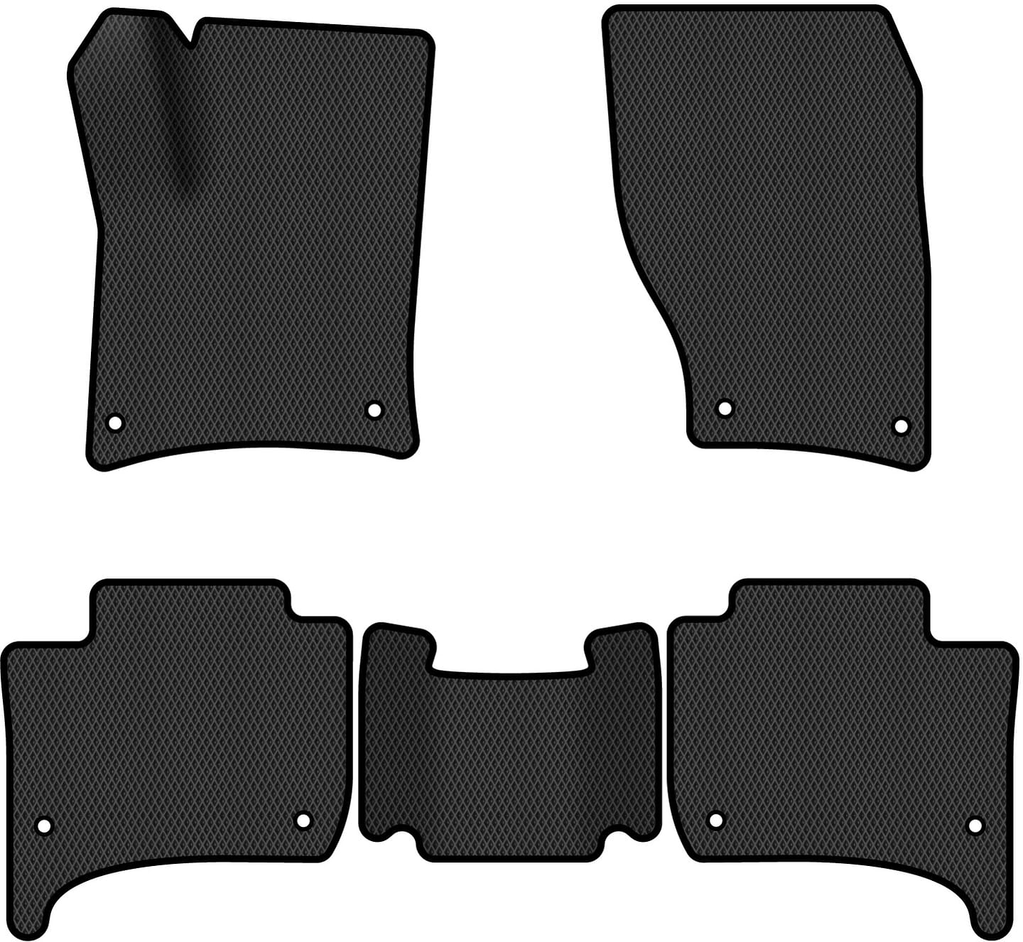 EVA килимки в салон авто EVAtech для Touareg (7P) (2-zone climate control) Volkswagen 2010-2014 2 покоління SUV EU VW3402CD5AV8RBB