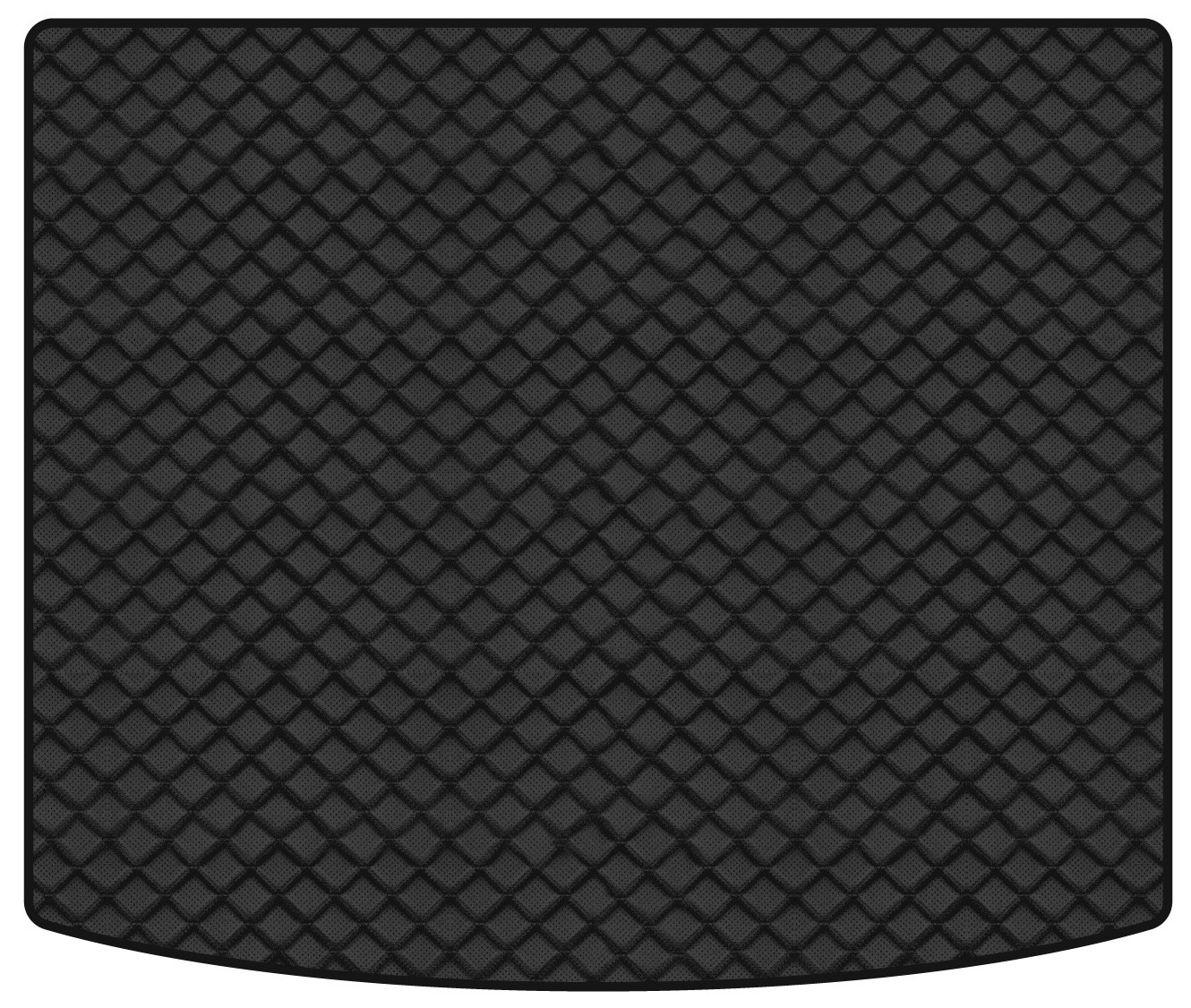 Коврик из экокожи в багажник авто EVAtech для Touareg (7P) Restyling (2-zone climate control) Volkswagen 2014-2018 2 поколение SUV EU (VW3590B1BBLB)