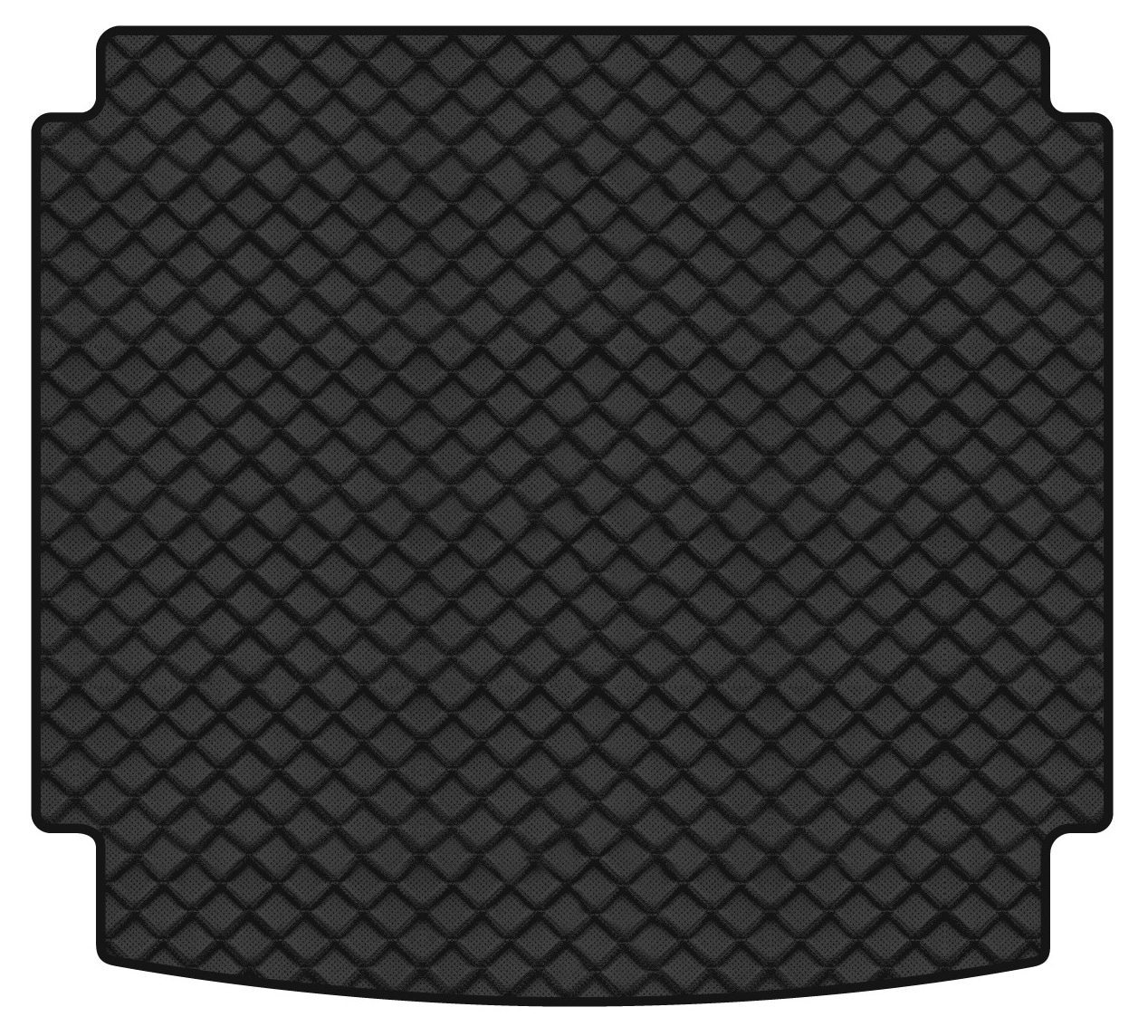 Коврик из экокожи в багажник авто EVAtech для Touareg (7P) Restyling (2-zone climate control) Volkswagen 2014-2018 2 поколение SUV EU (VW3590BO1BBLB)