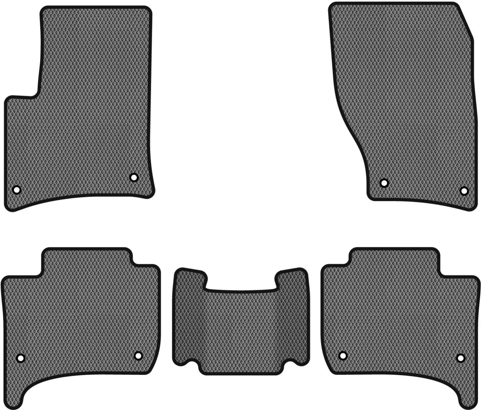 EVA коврики в салон авто EVAtech для Touareg (7P) Restyling (2-zone climate control) Volkswagen 2014-2018 2 поколение SUV EU VW3590CB5AV8RGB