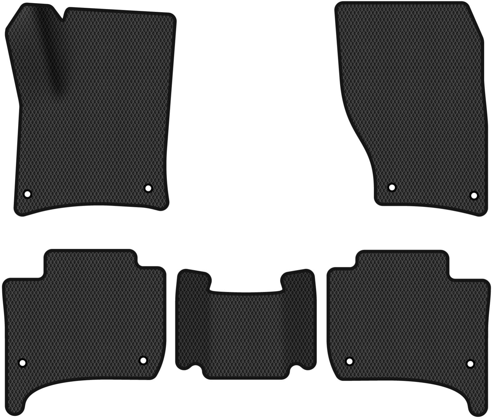 EVA коврики в салон авто EVAtech для Touareg (7P) Restyling (2-zone climate control) Volkswagen 2014-2018 2 поколение SUV EU VW3590CD5AV8RBB