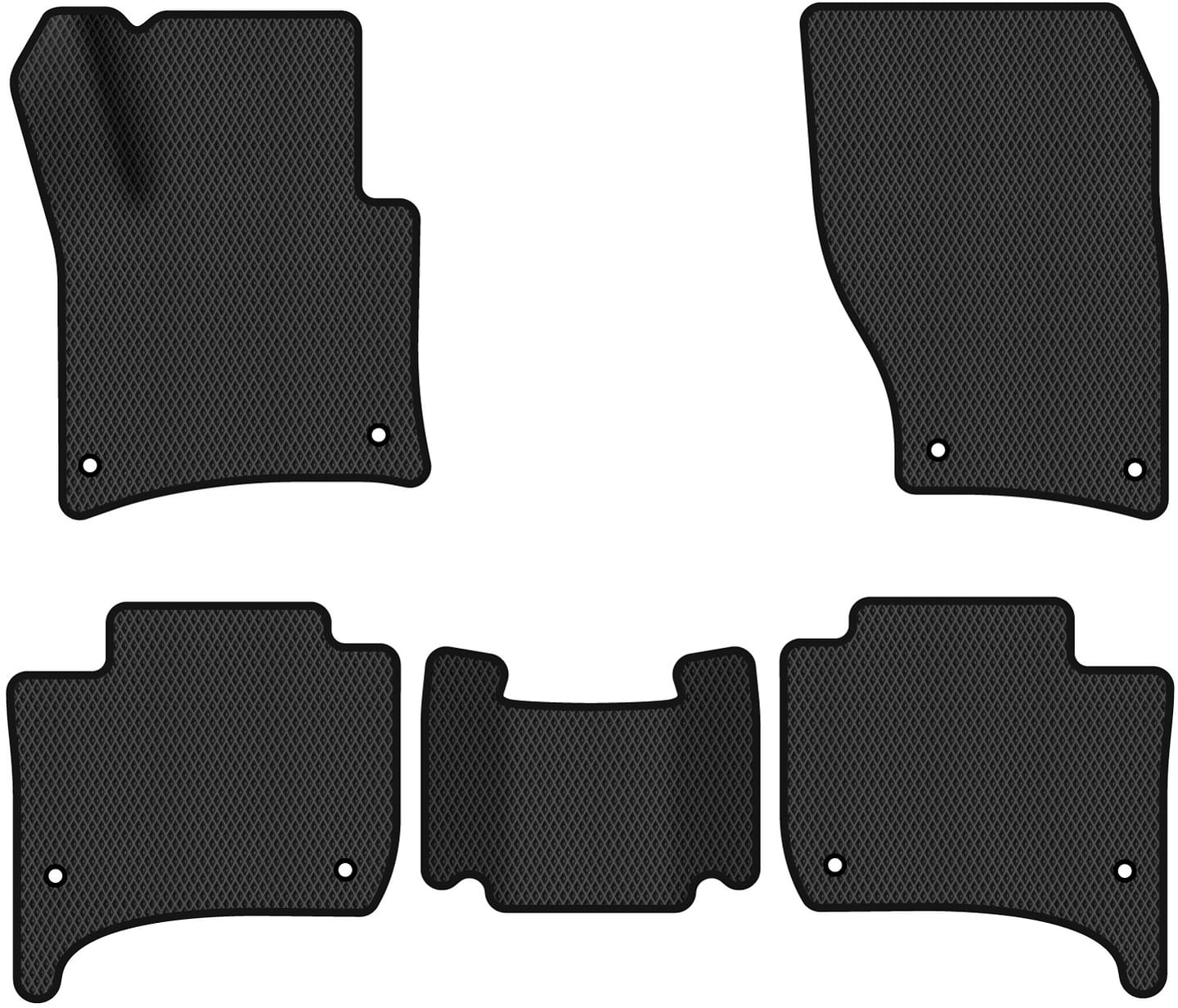 EVA коврики в салон авто EVAtech для Touareg (7P) Restyling (2-zone climate control) Volkswagen 2014-2018 2 поколение SUV EU VW3590CDP5AV8RBB