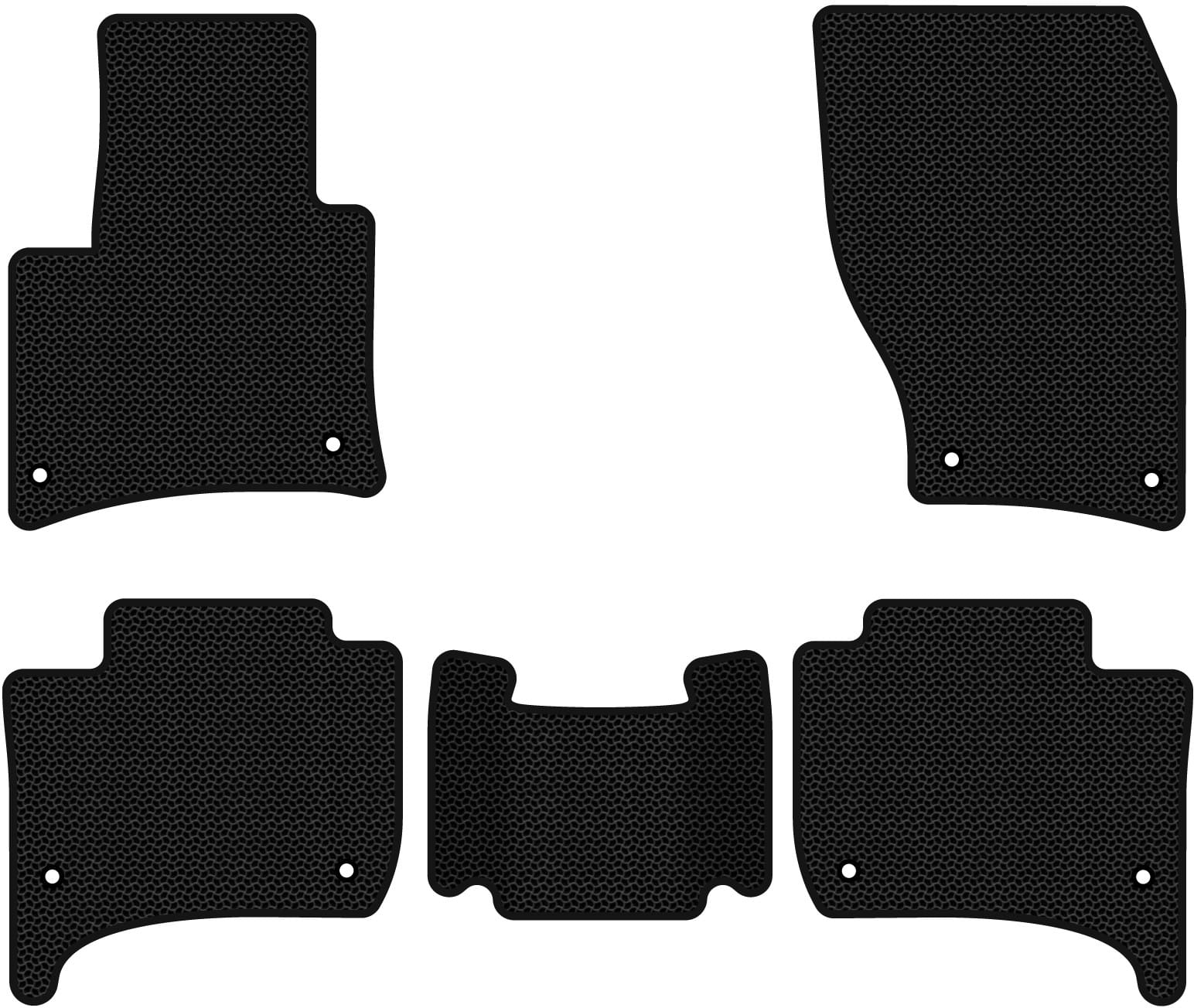 EVA коврики в салон авто EVAtech для Touareg (7P) Restyling (2-zone climate control) Volkswagen 2014-2018 2 поколение SUV EU VW3590CSP5AV8KBB