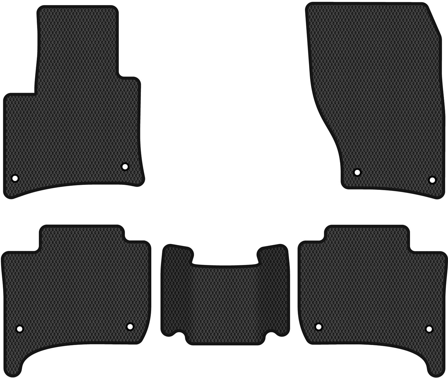 EVA коврики в салон авто EVAtech для Touareg (7P) Restyling (2-zone climate control) Volkswagen 2014-2018 2 поколение SUV EU VW3590CSP5AV8RBB