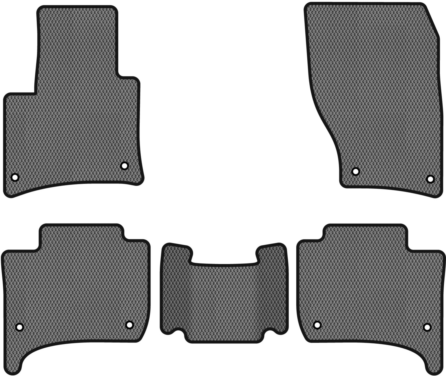 EVA коврики в салон авто EVAtech для Touareg (7P) Restyling (2-zone climate control) Volkswagen 2014-2018 2 поколение SUV EU VW3590CSP5AV8RGB