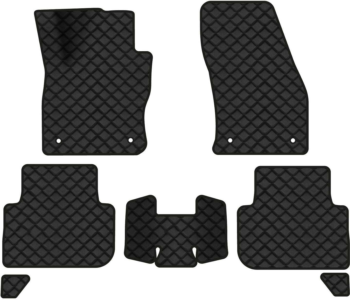 Коврики из экокожи в салон авто EVAtech ECO для Tiguan (Mk 2) Restyling Volkswagen 2020 2 поколение SUV EU VW41380CQ7AV4BBB