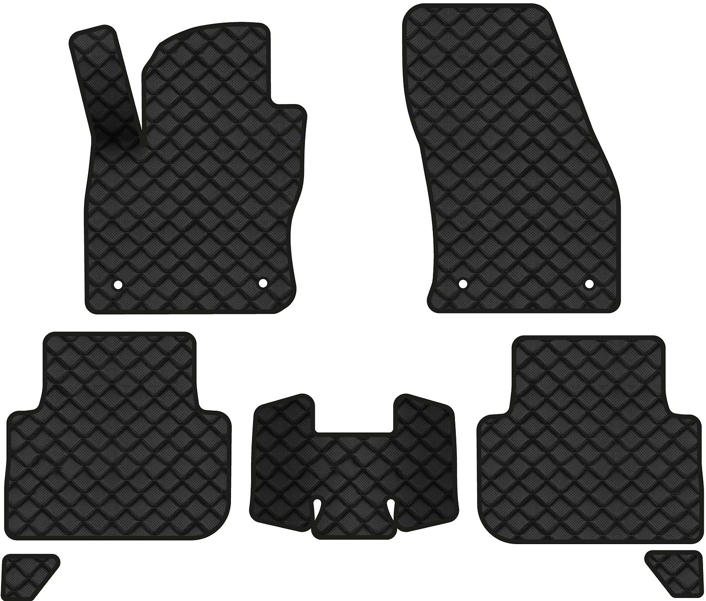 Коврики из экокожи в салон авто EVAtech ECO для Tiguan (Mk 2) Restyling Volkswagen 2020 2 поколение SUV EU VW41380CR7AV4BBB