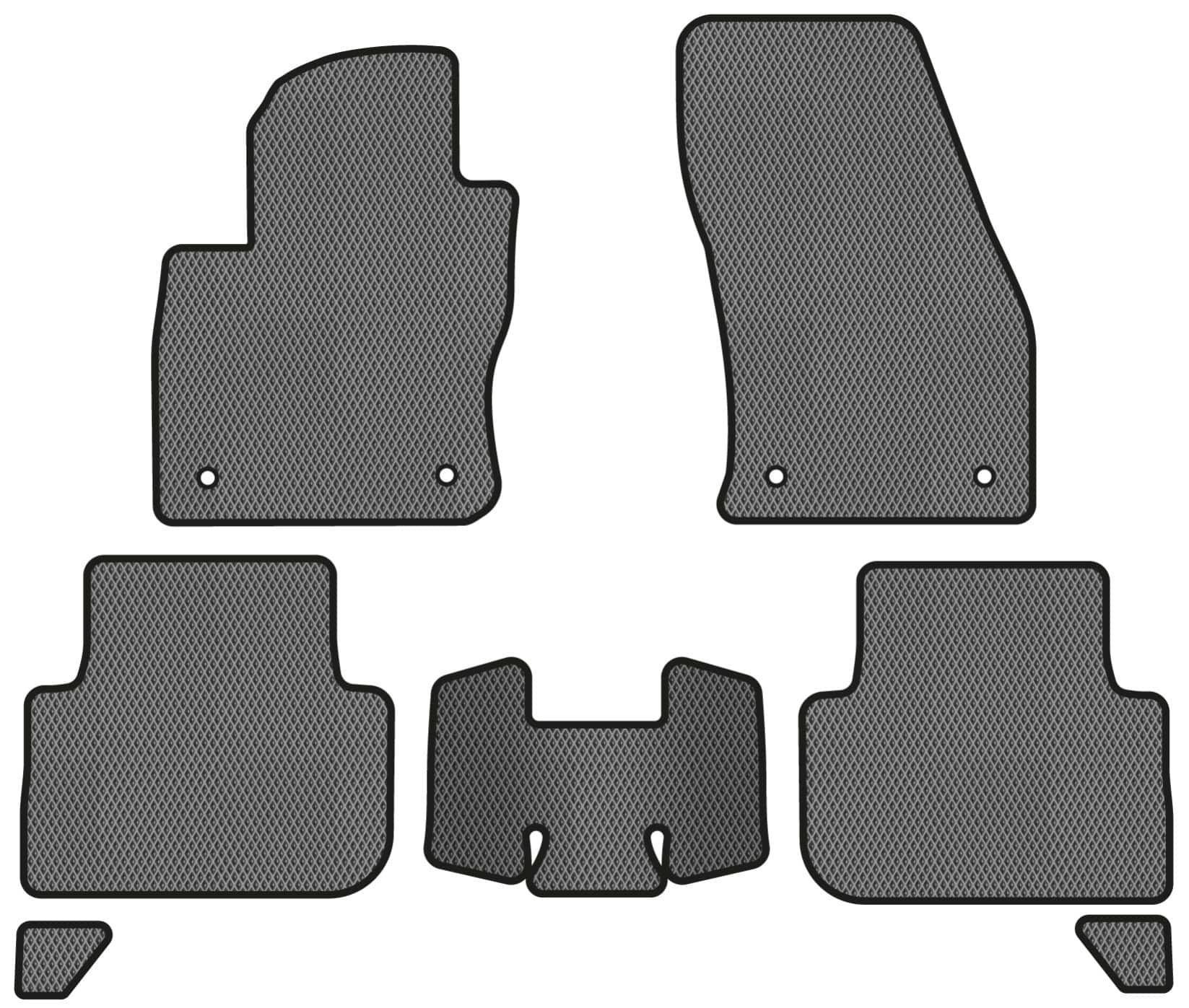 EVA килимки в салон авто EVAtech для Tiguan (Mk 2) Restyling Volkswagen 2020 2 покоління SUV EU (VW41380CS7AV4RGB)