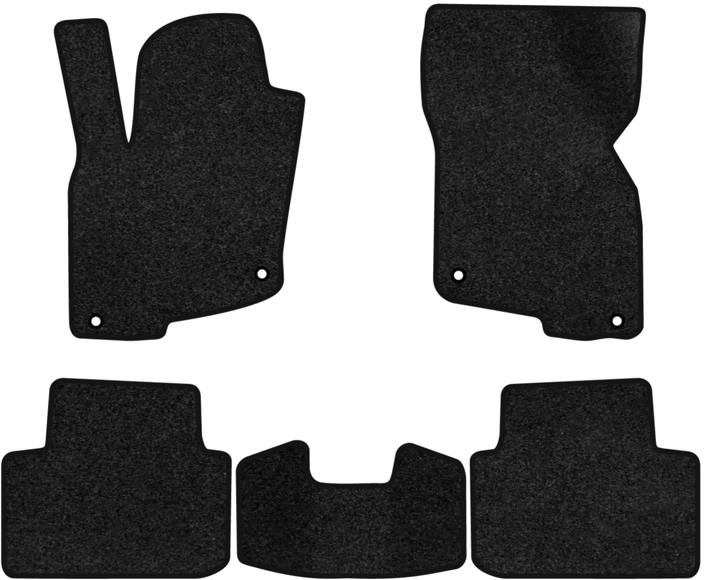 Коврики ворсовые в салон авто EVAtech Premium для Volkswagen E-Tharu 2020 1 поколение SUV China черный кант (VW41726C5AV4VPB)