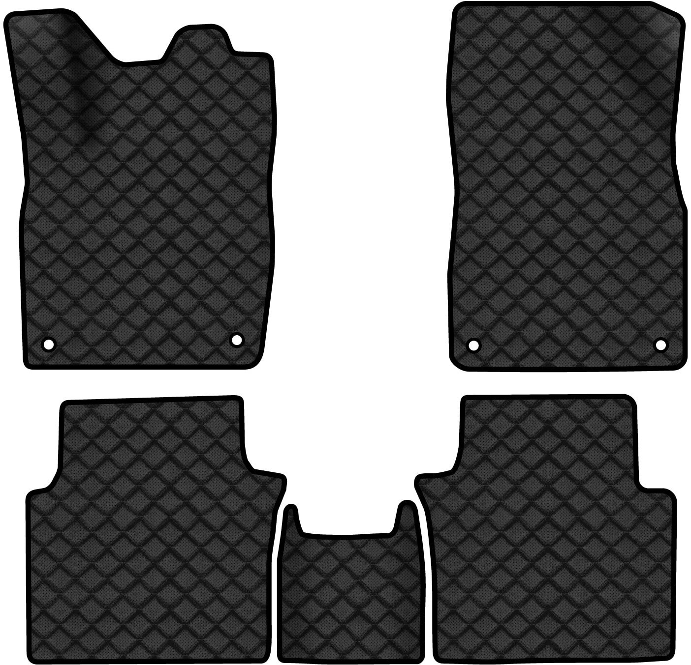 Килимки з екошкіри в салон авто EVAtech ECO для ID.6 Crozz 7 seats Volkswagen 2021 1 покоління SUV China VW43334CD5AV4BBLB
