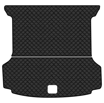 Килимок з екошкіри в багажник авто EVAtech для ID.6 Crozz PRO 6 seats Volkswagen 2021 1 покоління SUV China (VW43842BG2BBLB)