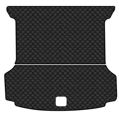 Килимок з екошкіри в багажник авто EVAtech для ID.6 Crozz PRO 7 seats Volkswagen 2021 1 покоління SUV China (VW43843BG2BBLB)