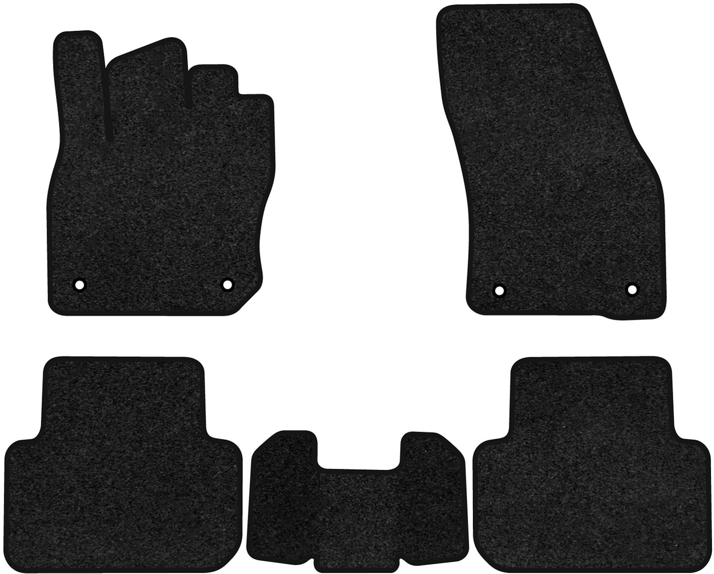 Коврики ворсовые в салон авто EVAtech Premium для Volkswagen Tiguan 2024 3 поколение SUV EU черный кант (VW54586C5AV4VPB)