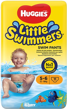 Фото - Одноразовые подгузники-трусики для плавания Huggies Little Swimmers 5-6 (12-18 кг), 11 шт. (5029053538426)