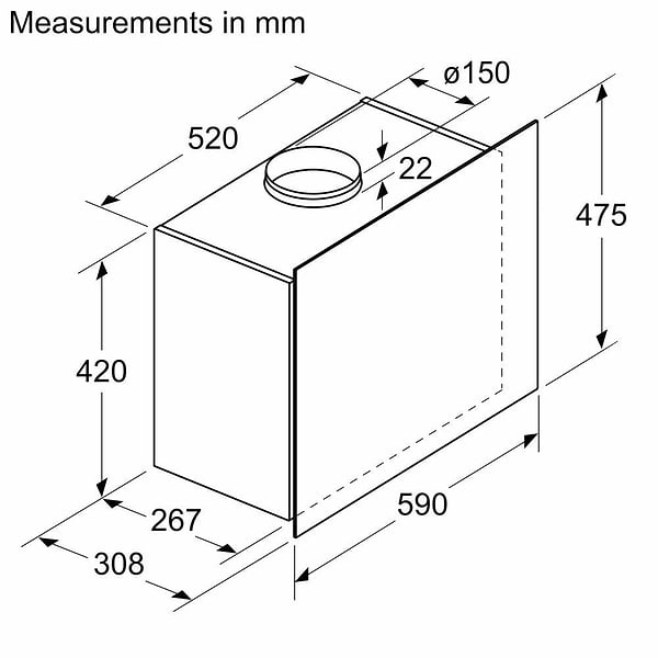 Фото - Витяжка декоративна Bosch DWF65AJ20T