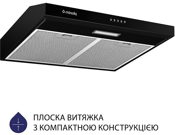 Фото - Витяжка традиційна Minola HPL 604 BL