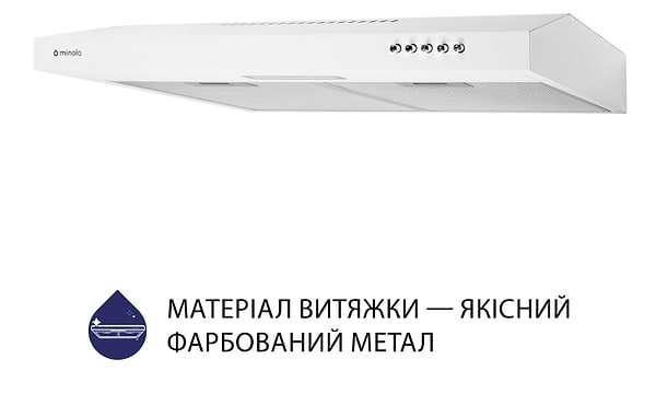 Фото - Витяжка традиційна Minola HPL 613 WH
