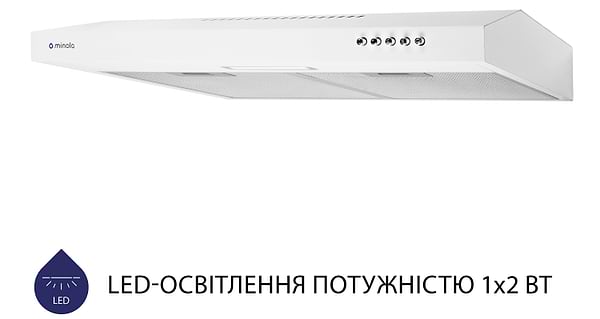Фото - Витяжка традиційна Minola HPL 613 WH