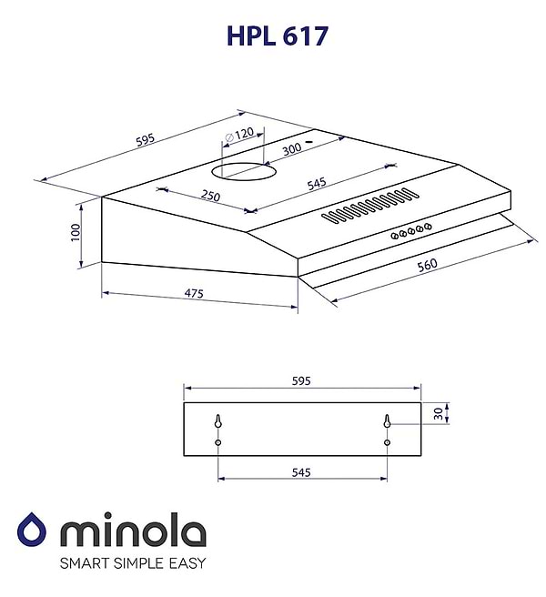 Фото - Вытяжка традиционная Minola HPL 617 I