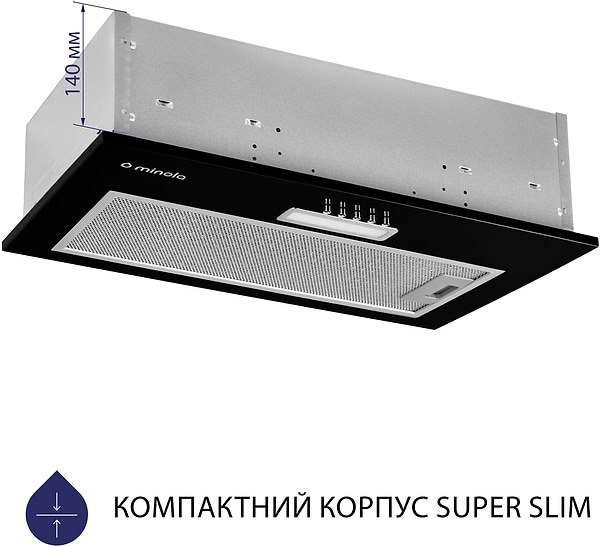 Фото - Витяжка вбудована Minola HBI 5025 BL LED