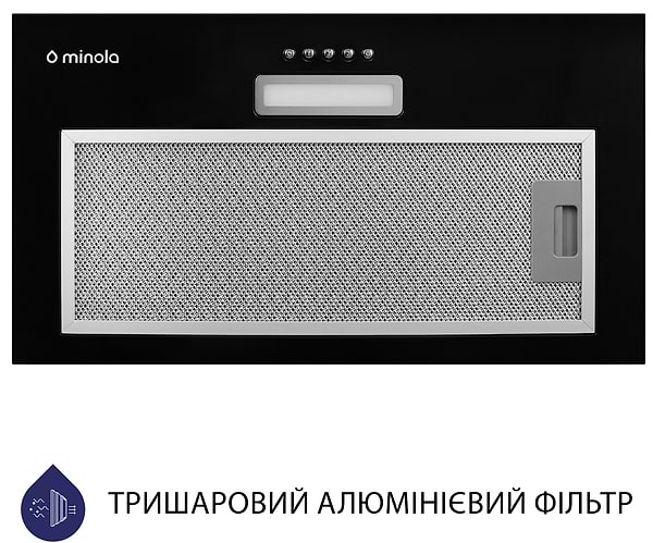 Фото - Витяжка вбудована Minola HBI 5025 BL LED