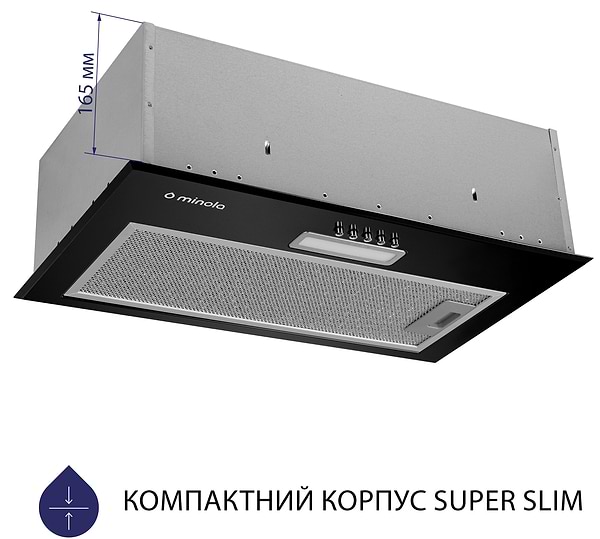 Фото - Витяжка вбудована Minola HBI 5214 BL 700 LED