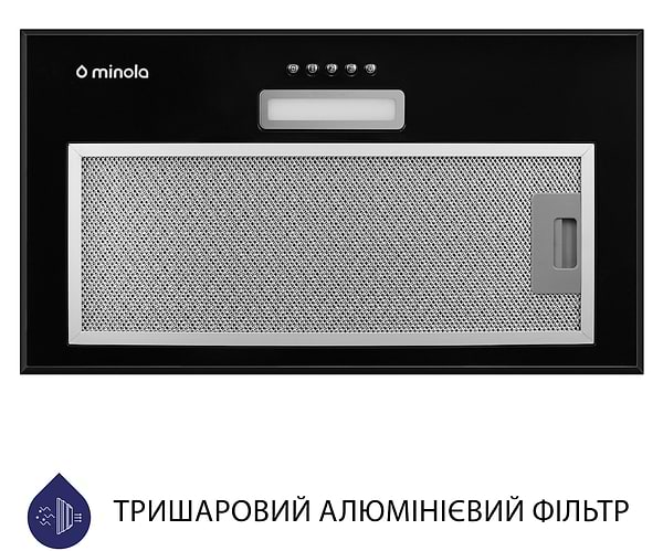 Фото - Витяжка вбудована Minola HBI 5214 BL 700 LED