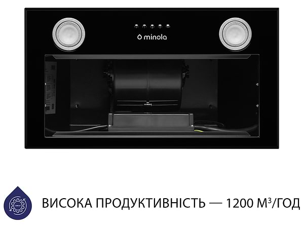 Фото - Витяжка вбудована Minola HBI 5722 BL 1200 LED