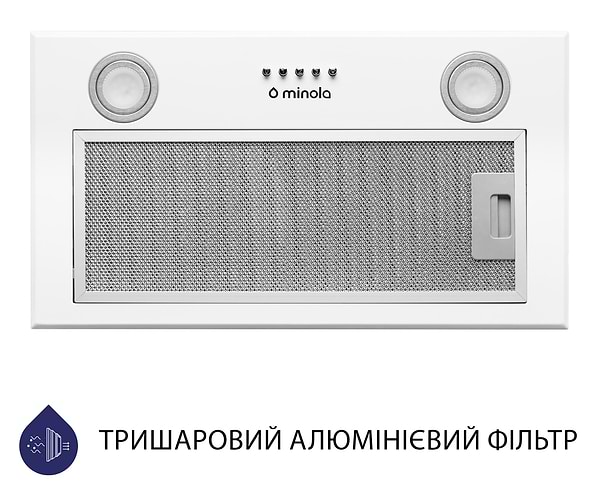 Фото - Витяжка вбудована Minola HBI 5722 WH 1200 LED