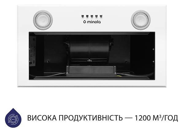 Фото - Витяжка вбудована Minola HBI 5722 WH 1200 LED