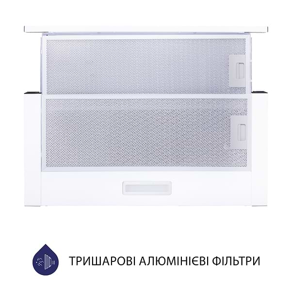 Фото - Витяжка вбудована Minola HTL 6614 WH 1000 LED