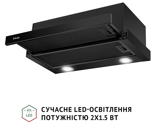 Фото - Витяжка вбудована Perfelli TL 6622 Full BL 1000 LED