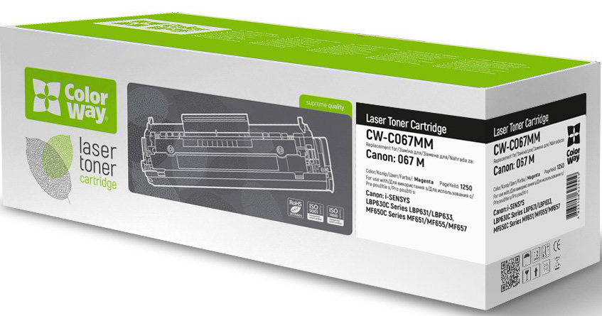 Картридж для кольорових лазерних принтерів Colorway CANON (067M) MF651Cw/MF655Cdw/MF657Cdw Magenta (CW-C067MM) - Фото 1