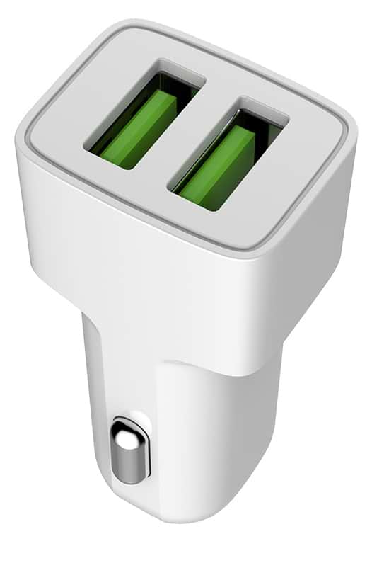 Фото - Автомобільний зарядний пристрій Colorway AutoID (2USB 2.4A) White (CW-CHA009-WT)