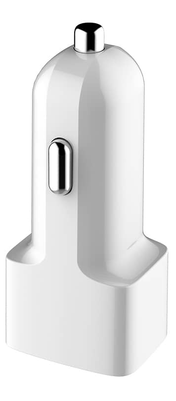 Фото - Автомобільний зарядний пристрій Colorway AutoID (2USB 2.4A) White (CW-CHA009-WT)