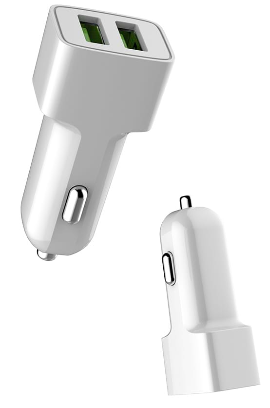 Фото - Автомобільний зарядний пристрій Colorway AutoID (2USB 2.4A) White (CW-CHA009-WT)