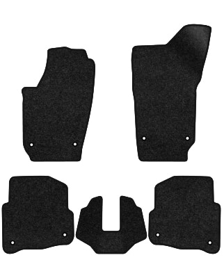 Килимки ворсові в салон авто EVAtech Premium для Volkswagen Polo (IV) 3-doors 2001-2009 4 покоління Htb EU чорний кант (VW12025CBK5TL8VPB)