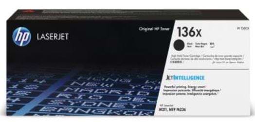 Картридж для лазерных принтеров/МФУ HP 136X LJ M211/M212/M236 Black (2600 стор) (W1360X) - Фото 1